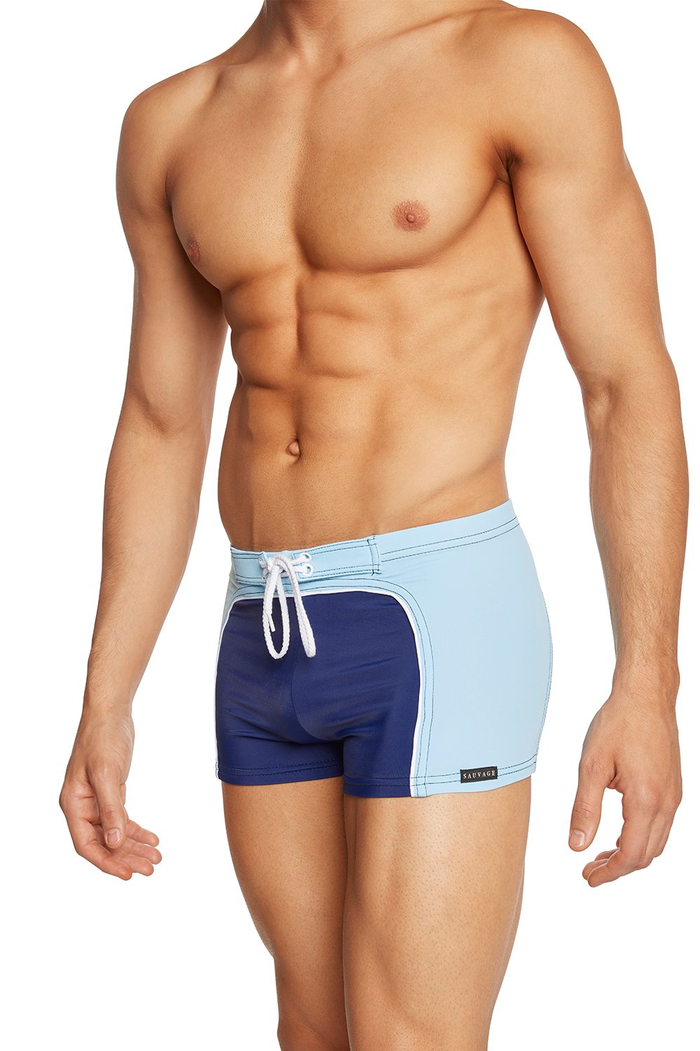 Blue 70s Swim Short - Sauvage