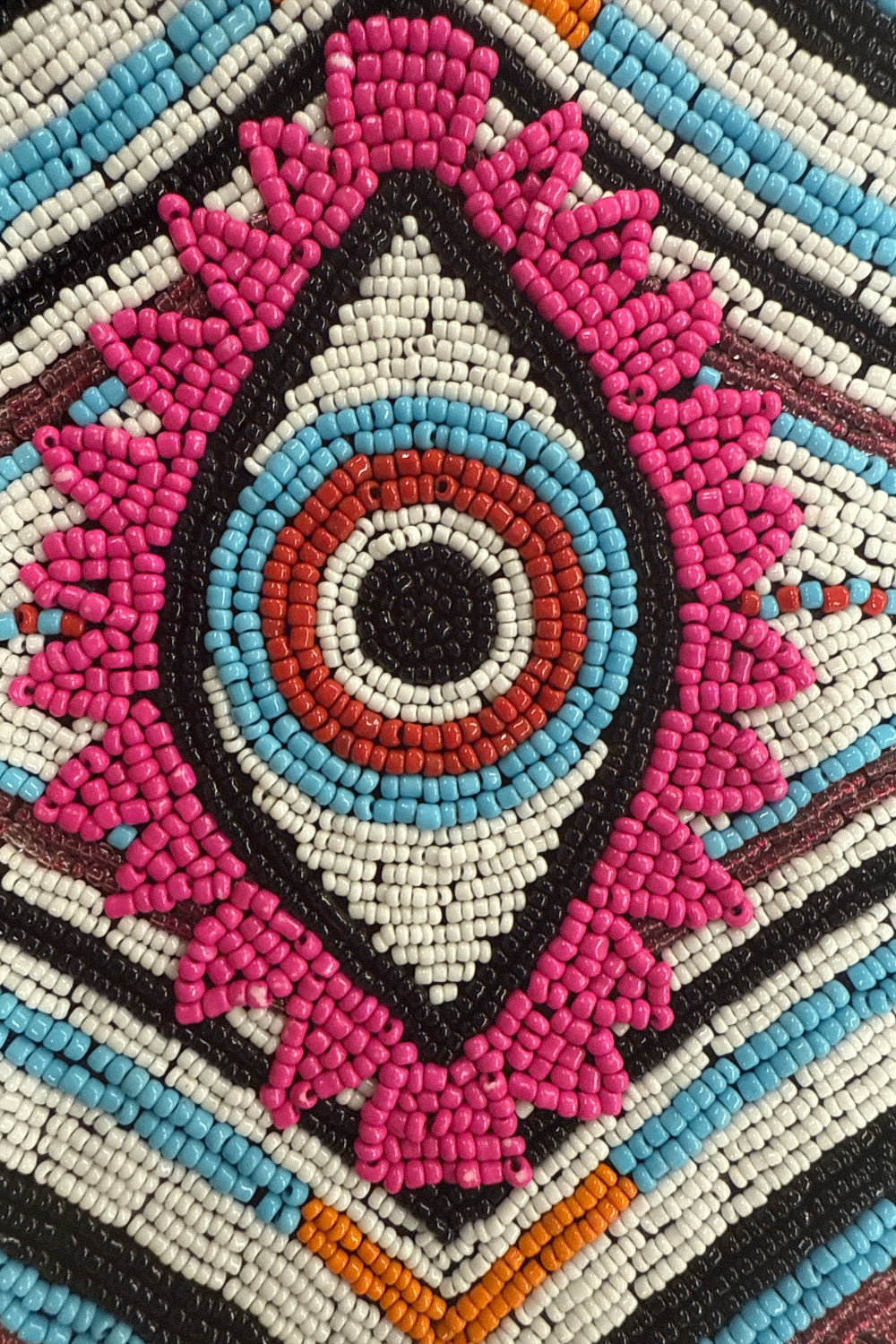 Vivid Lookout Beaded Clutch