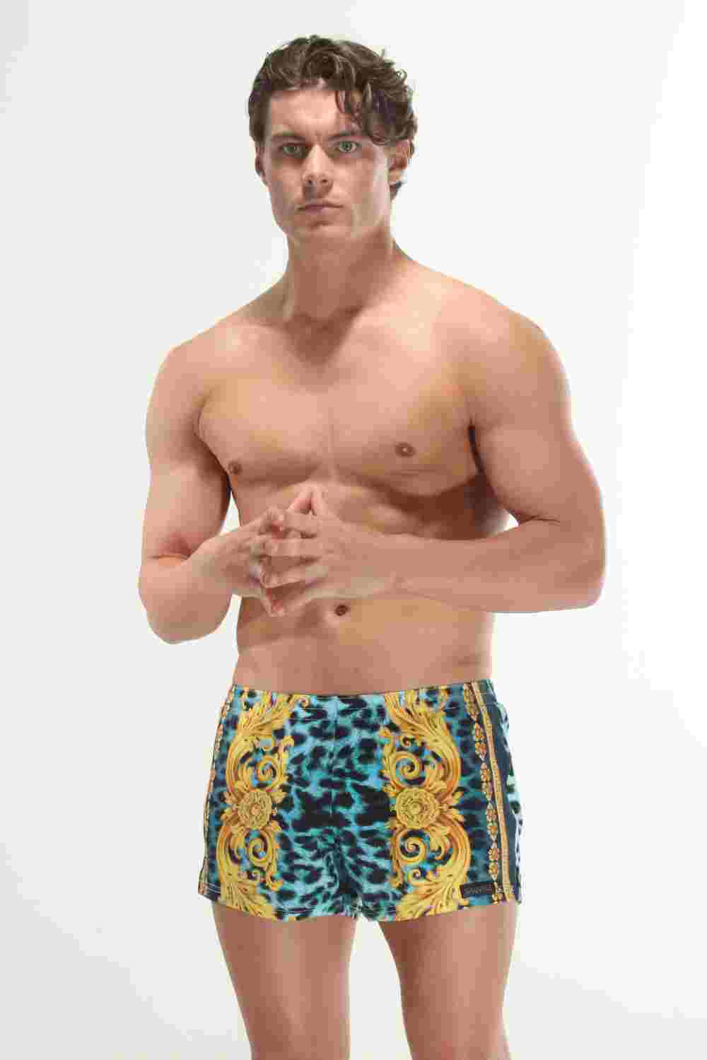 Turquoise Leopard Classic Swimmer