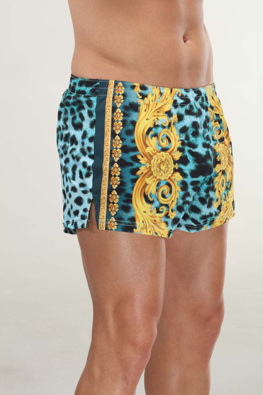 Turquoise Leopard Classic Swimmer