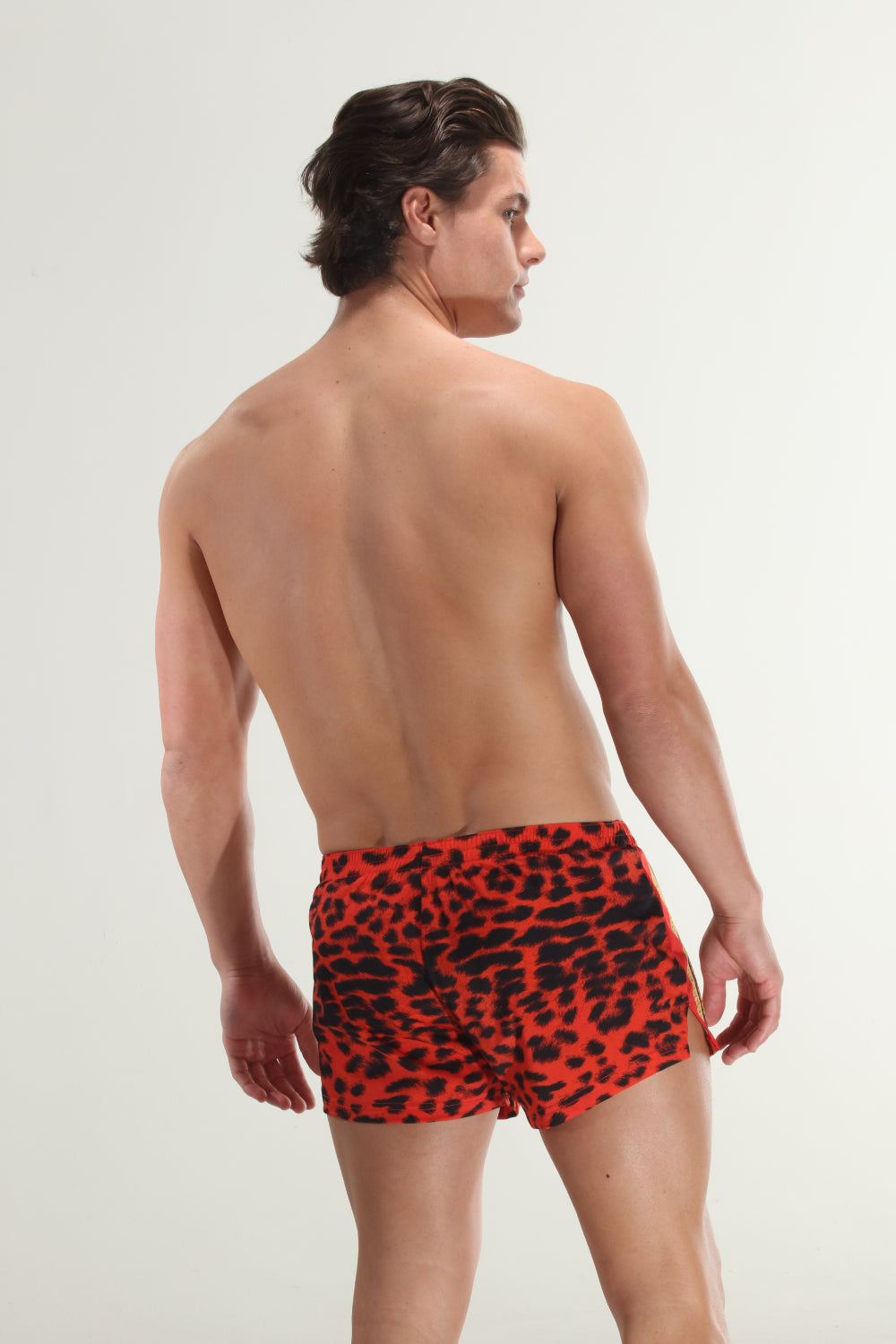 Red Leopard Classic Swimmer – Sauvage Swimwear