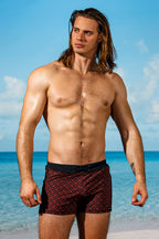 Crimson Seal Swim Trunks