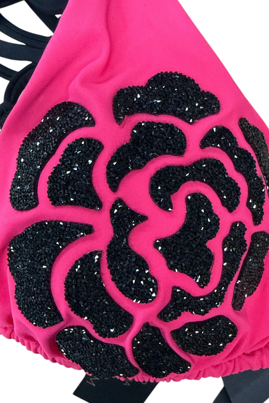swimsuit model on beach Crystal Flower - Fuchsia