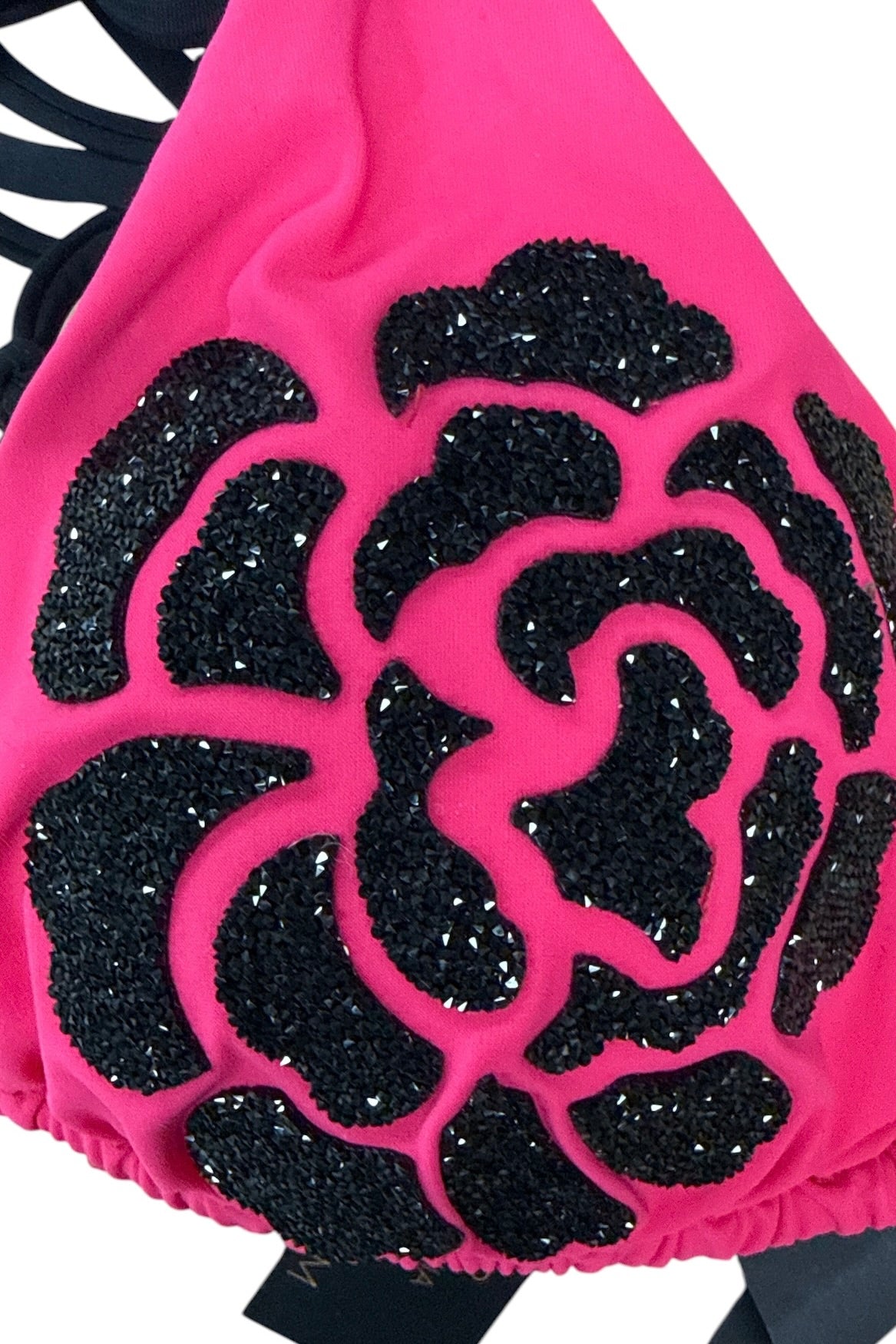 swimsuit model on beach Crystal Flower - Fuchsia
