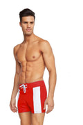 swimsuit model on beach Boardwalk Surf Short Red Red White