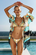 swimsuit model on beach Como Double Chain Bottom