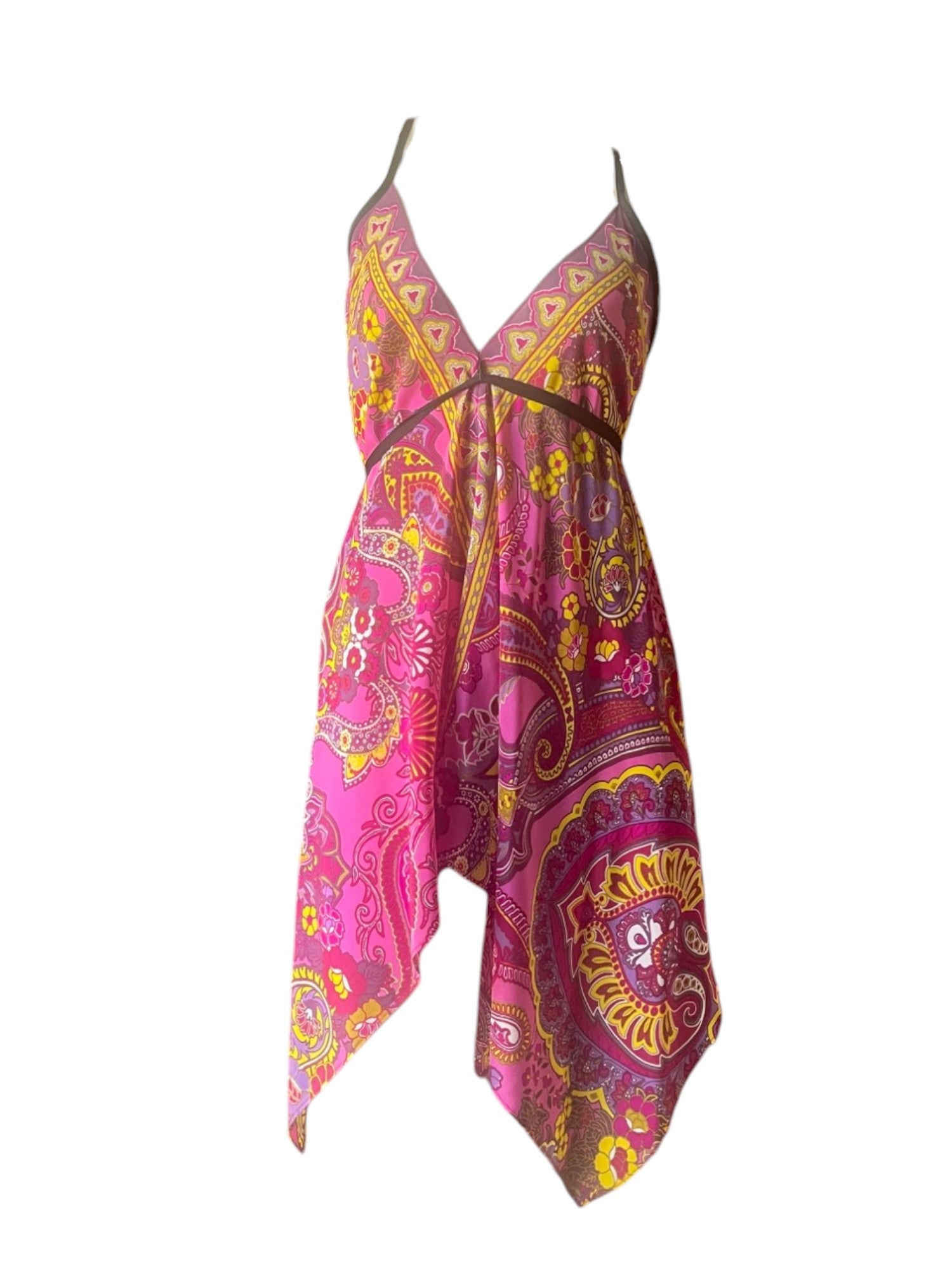 Leopard Silk Dress Magenta Yellow Gypsy designer-silk-resort-dress-resort-24sauvage-2223954