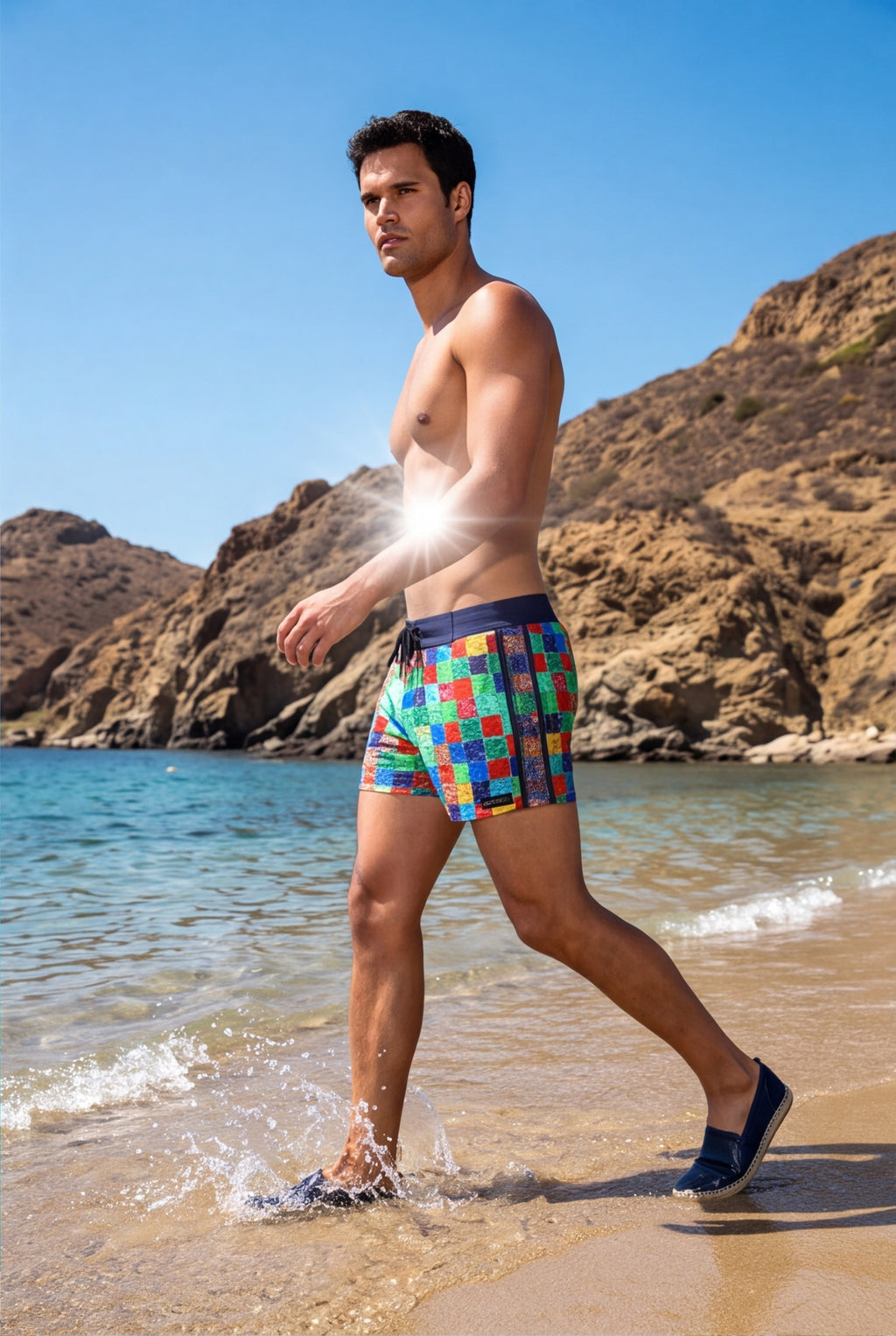 swimsuit model on beach Mosaic