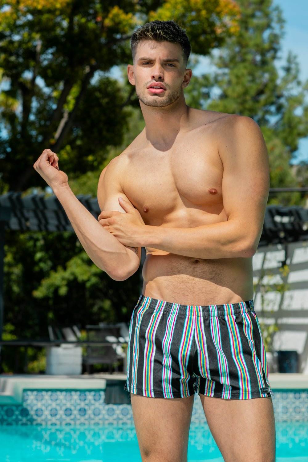 Pique Stripe Black Swimmer pique-stripe-black-swimmersauvage-swimwear-mens-2223893