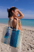 swimsuit model on beach Portofino Tote