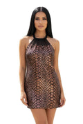 swimsuit model on beach Amber Sequin Dress