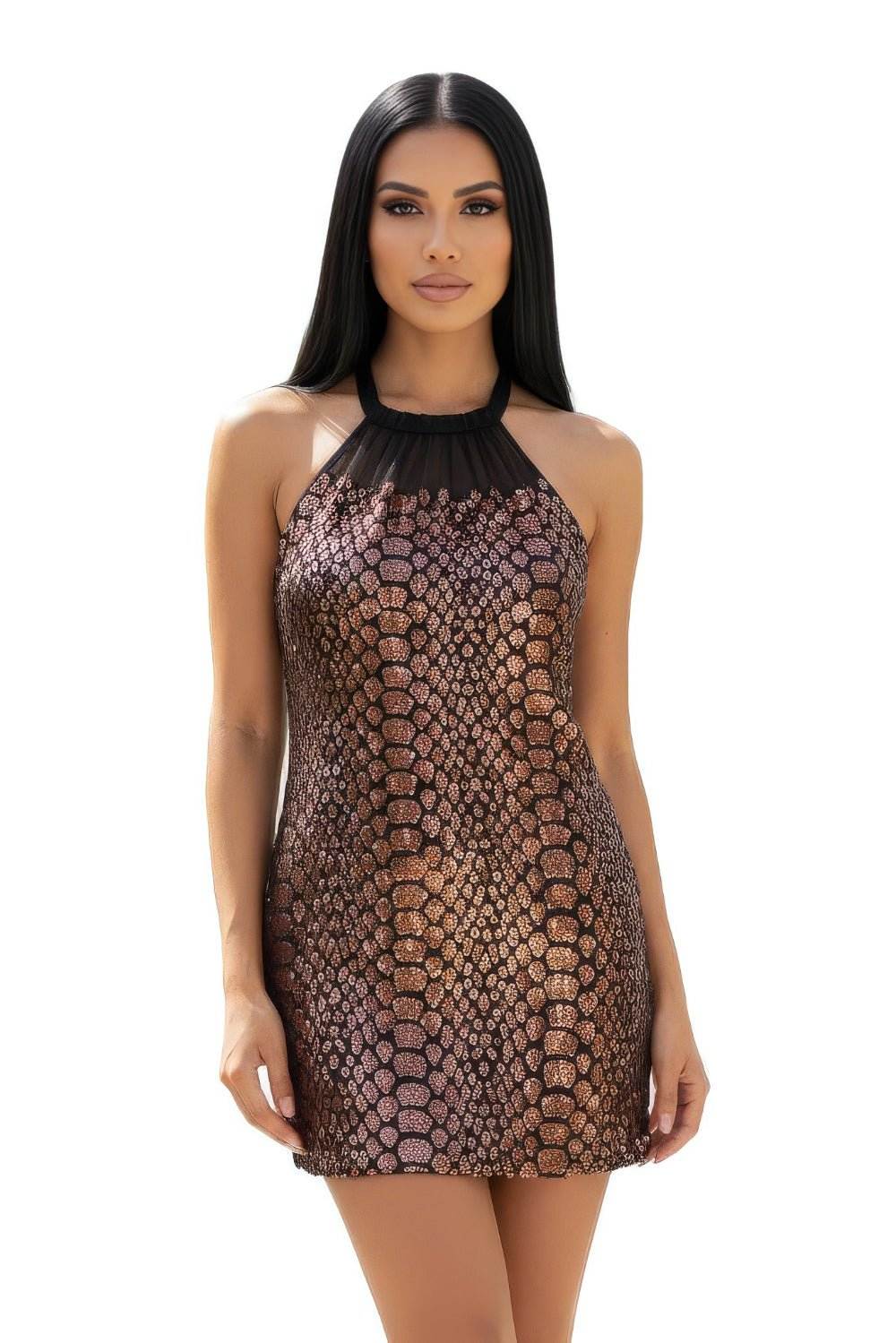 swimsuit model on beach Rosie Sequin Dress