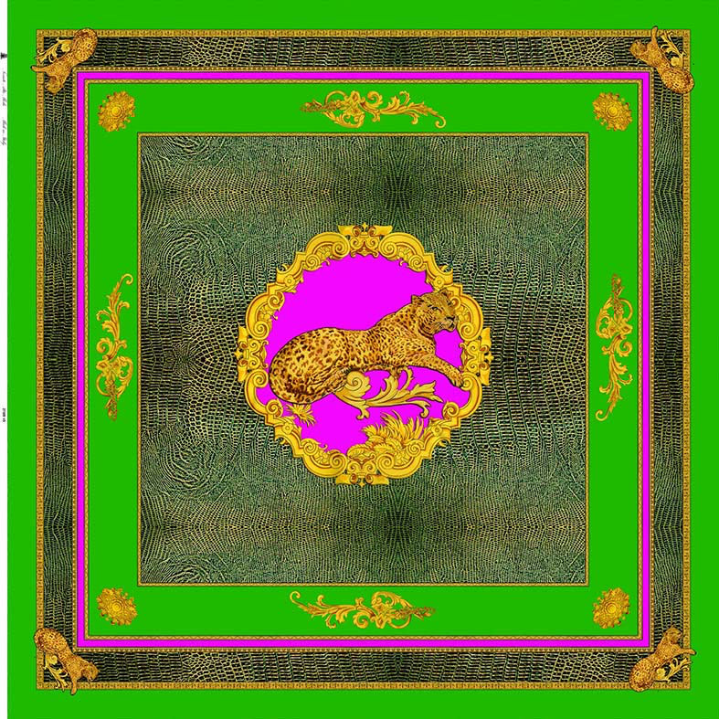 swimsuit model on beach Tigress Verde - Scarf