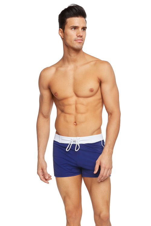 Retro Lycra Swimmer - Navy - Sauvage