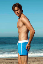 Retro Lycra Swimmer - Bahama Blue - Sauvage