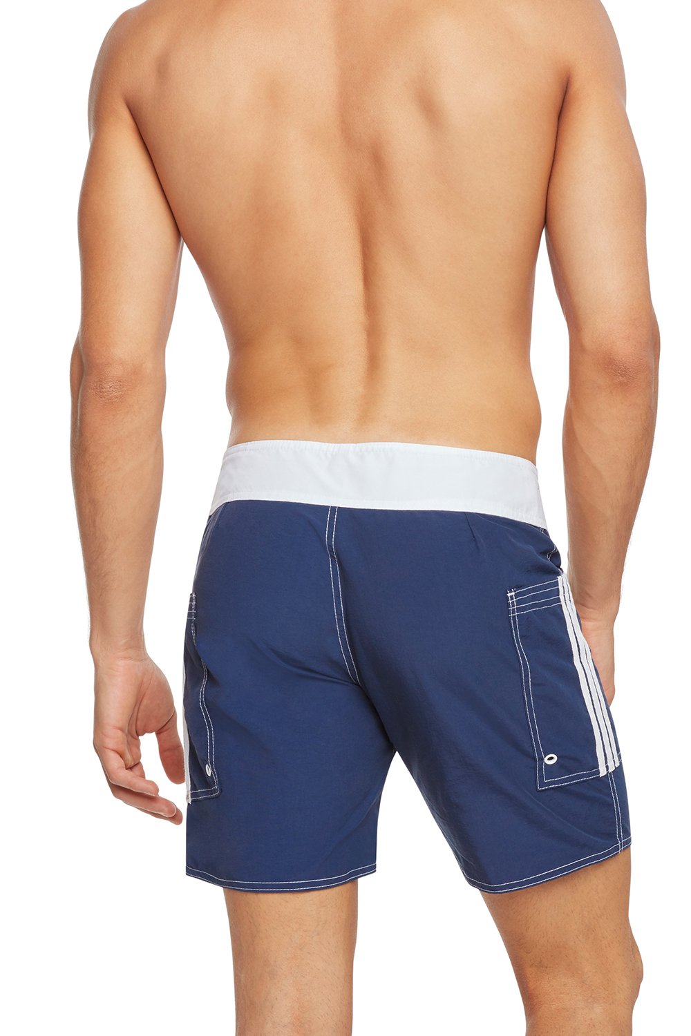 swimsuit model on beach Banded Pocket Board - Navy