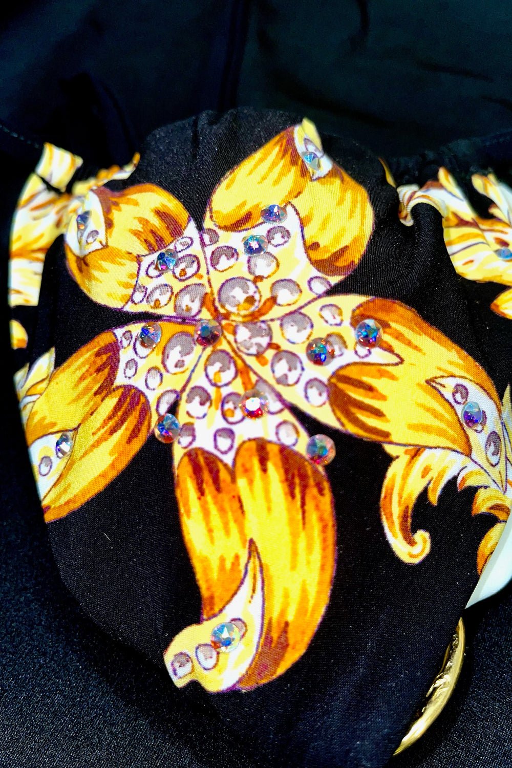 swimsuit model on beach Gold Starfish Triangle