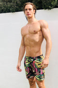 swimsuit model on beach Jungle Batik Pull-on Trunks